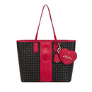 Borsa Donna Shopping Bag POLLINI Linea Heritage 70th Anniversary Nero e Rosso