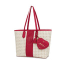 Borsa Donna Shopping Bag POLLINI Linea Heritage 70th Anniversary Avorio e Rosso