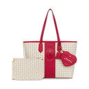 Borsa Donna Shopping Bag POLLINI Linea Heritage 70th Anniversary Avorio e Rosso