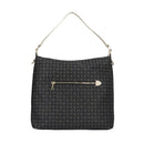 Borsa Donna a Spalla POLLINI linea Heritage PVC Nero e Avorio