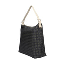 Borsa Donna a Spalla POLLINI linea Heritage PVC Nero e Avorio