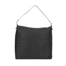 Borsa Donna a Spalla POLLINI linea Heritage PVC Nero e Avorio