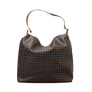 POLLINI Heritage Linie PVC 
Damen Umhängetasche in Schwarz und Bronze