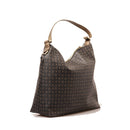 POLLINI Heritage Linie PVC 
Damen Umhängetasche in Schwarz und Bronze