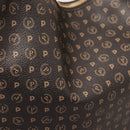 POLLINI Heritage Linie PVC 
Damen Umhängetasche in Schwarz und Bronze