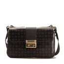 POLLINI Damen-Umhängetasche Heritage Coated Canvas Black Line