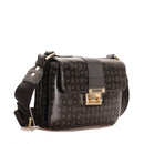 POLLINI Damen-Umhängetasche Heritage Coated Canvas Black Line