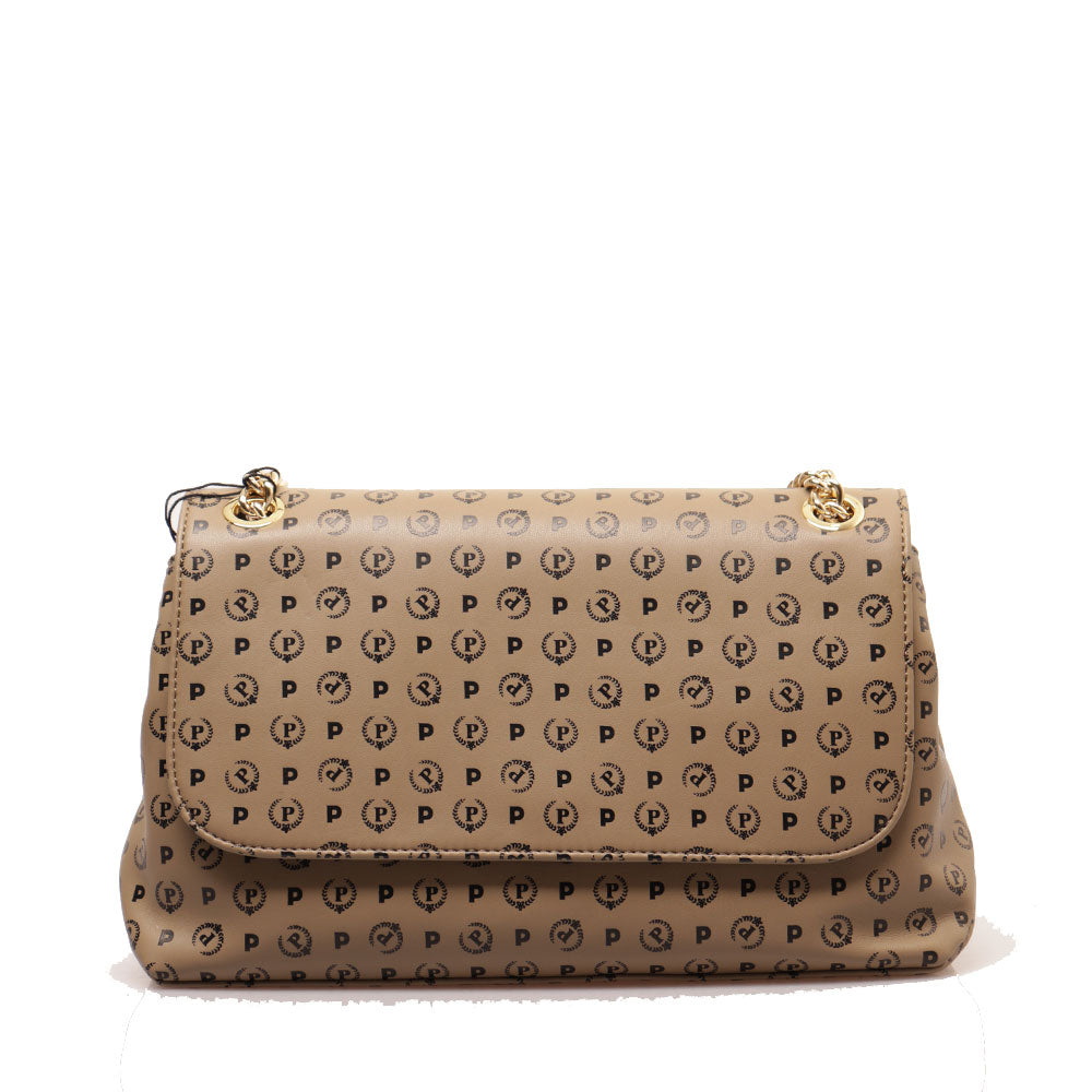 Borsa Donna a Spalla POLLINI Linea Heritage Soft Taupe e Nero