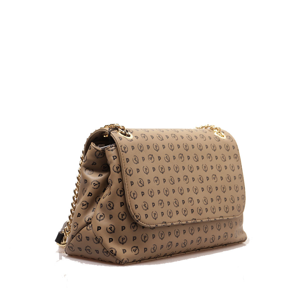 Borsa Donna a Spalla POLLINI Linea Heritage Soft Taupe e Nero