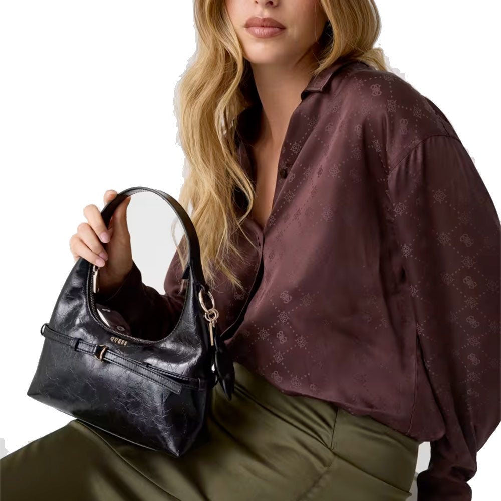 Borsa Donna Hobo Mini a Mano GUESS Linea Taylor colore Nero