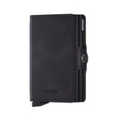 Porta Carte con Clip SECRID linea Twinwallet Vintage in Pelle Black con RFID