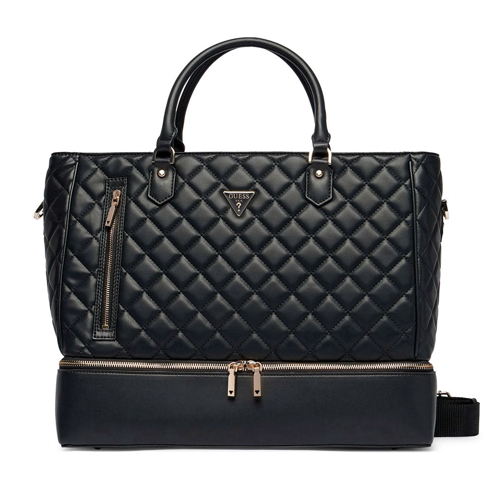 Borsone da Viaggio Donna a Mano con Tracolla GUESS Linea Juliet Colore Nero