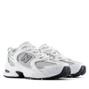 Scarpe Running NEW BALANCE Sneakers 530 in Tessuto Sintetico e Mesh colore White Silver Metallic e Black