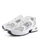 Scarpe Running NEW BALANCE Sneakers 530 in Tessuto Sintetico e Mesh colore White Silver Metallic e Black