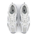 Scarpe Running NEW BALANCE Sneakers 530 in Tessuto Sintetico e Mesh colore White Silver Metallic e Black