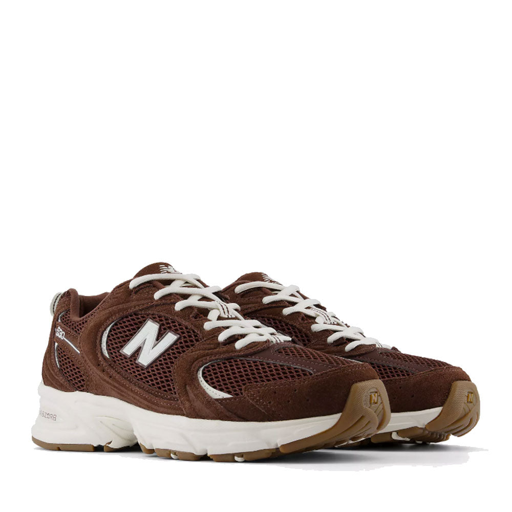 Scarpe Running NEW BALANCE Sneakers 530 in Suede e Mesh colore Pumpernickel e Sea Salt