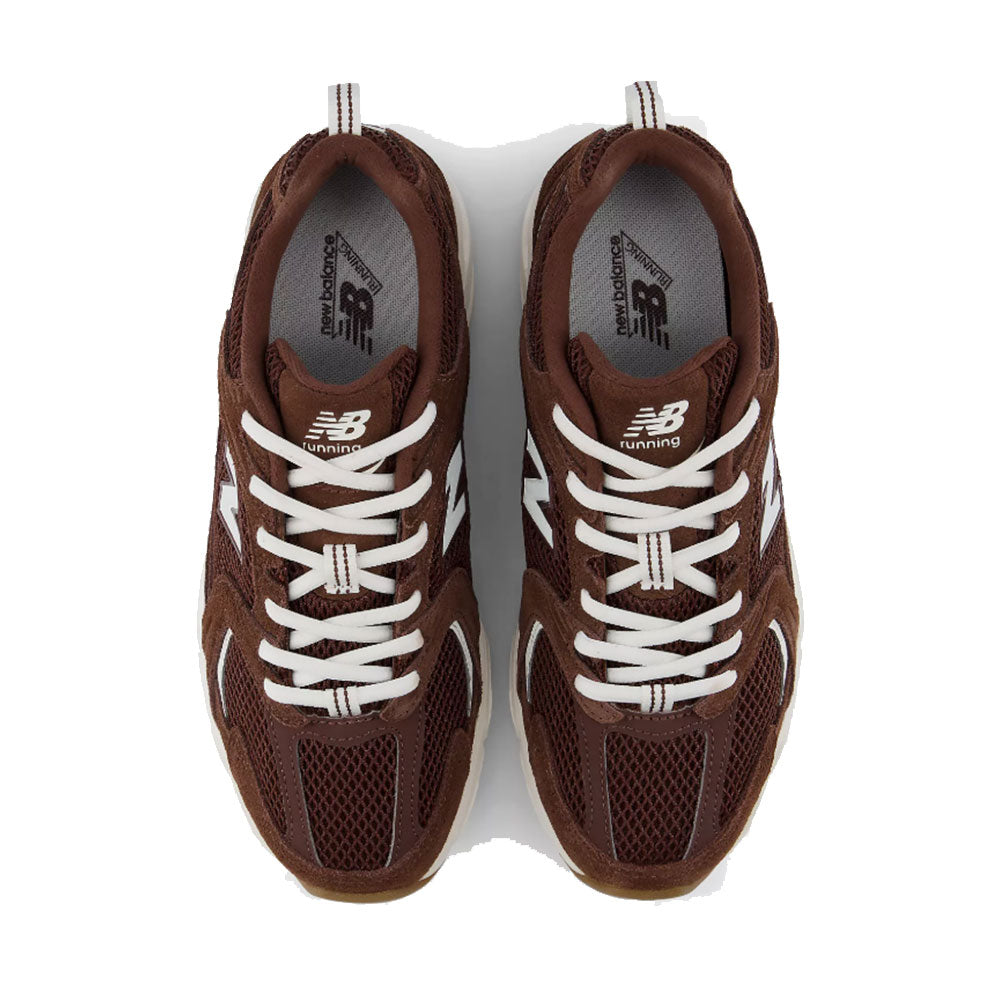Scarpe Running NEW BALANCE Sneakers 530 in Suede e Mesh colore Pumpernickel e Sea Salt