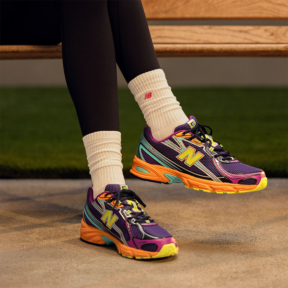Sneakers Running NEW BALANCE 740 in Tessuto Sintetico e Mesh colore Purple Yellow Orange