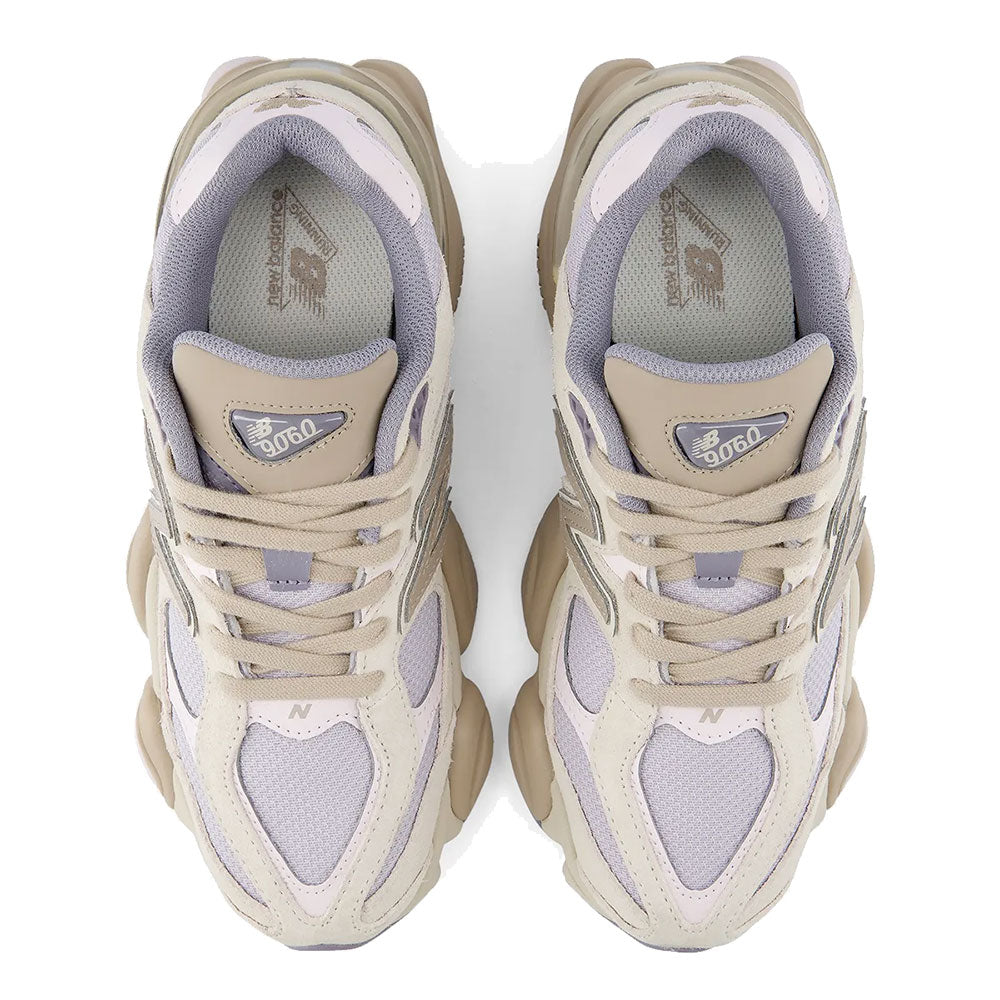 Sneakers Running NEW BALANCE 9060 in Pelle e Mesh Timberwolf e Driftwood
