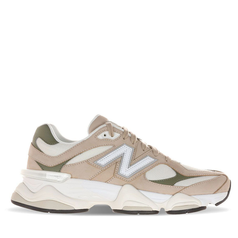 Sneakers Running NEW BALANCE 9060 in Nabuck e Mesh Mindful Grey e Dark Olivine
