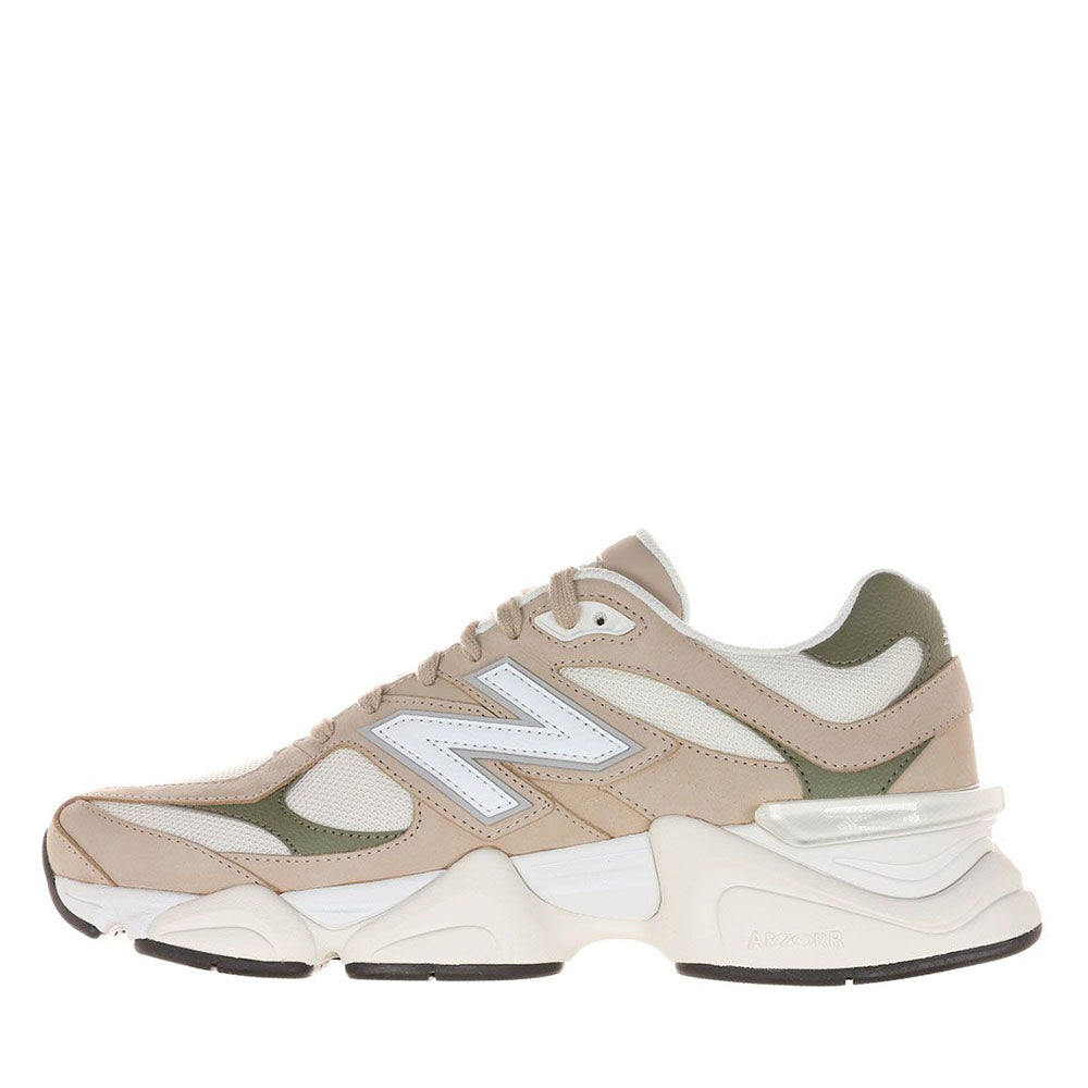 Sneakers Running NEW BALANCE 9060 in Nabuck e Mesh Mindful Grey e Dark Olivine