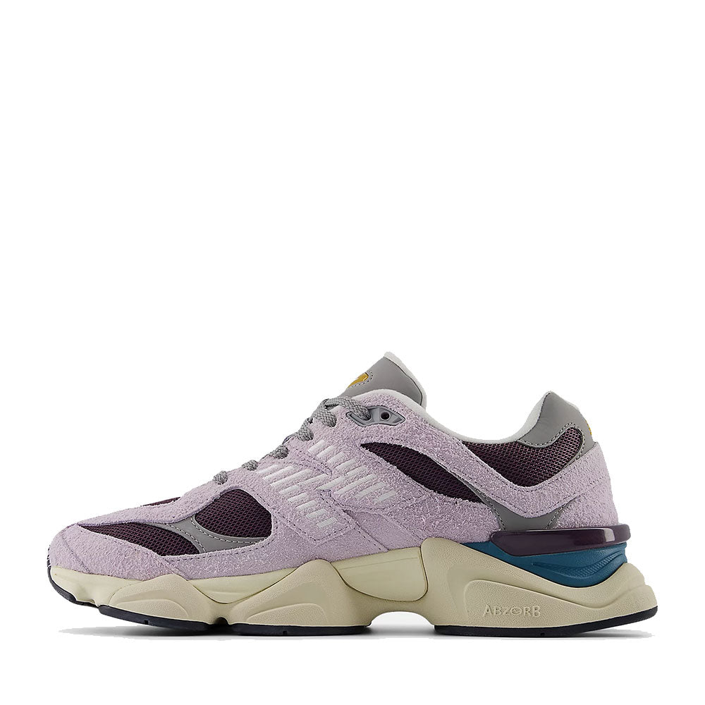 NEW BALANCE 9060 Sneakers in Taro Plum Brown and Butterscotch, Vintage Suede and Mesh