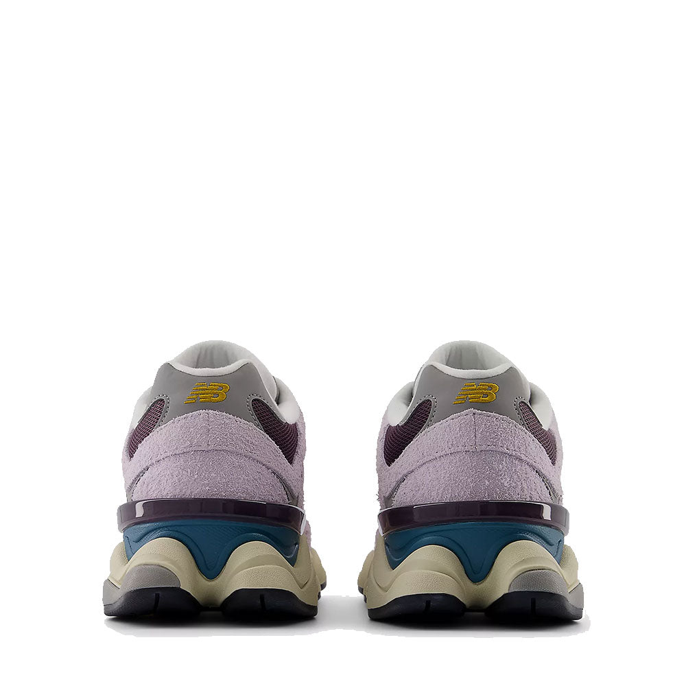 NEW BALANCE 9060 Sneakers in Taro Plum Brown and Butterscotch, Vintage Suede and Mesh
