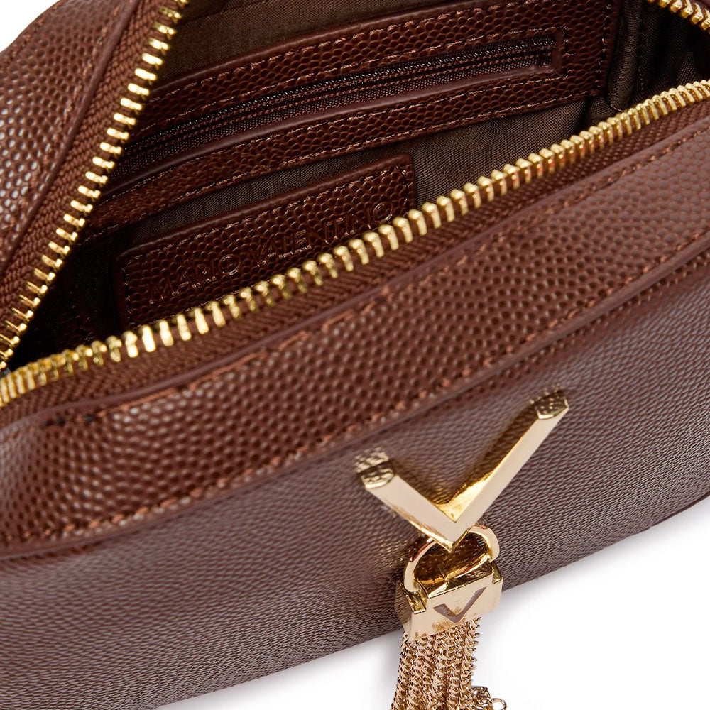 Women's Dark Brown Crossbody Bag VALENTINO BAGS Divina - VBS1R409G