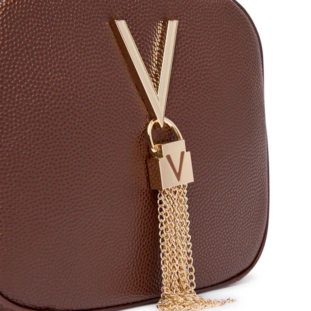 Women's Dark Brown Crossbody Bag VALENTINO BAGS Divina - VBS1R409G