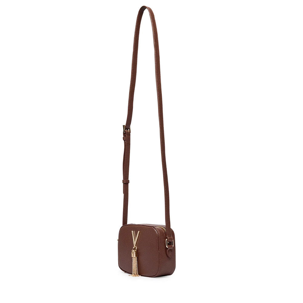 Women's Dark Brown Crossbody Bag VALENTINO BAGS Divina - VBS1R409G