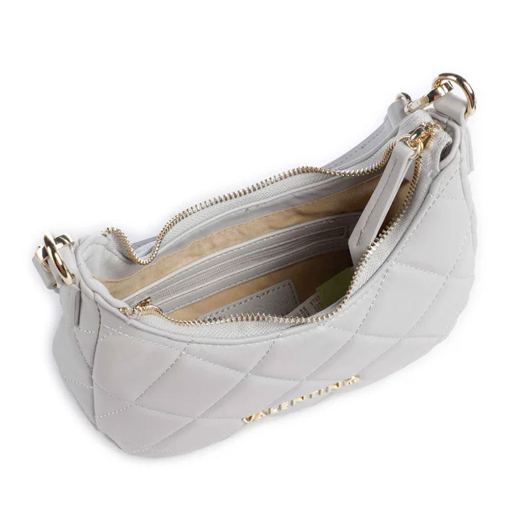 Borsa Donna Hobo a Spalla VALENTINO BAGS linea Ocarina Colore Perla