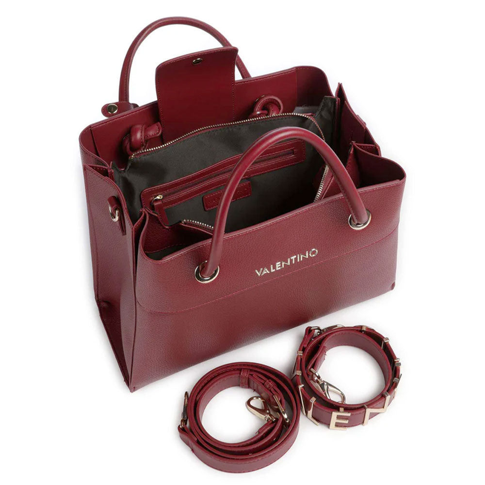 Damen-Henkeltasche mit Umhängeriemen VALENTINO BAGS Modell Alexia in Bordeaux