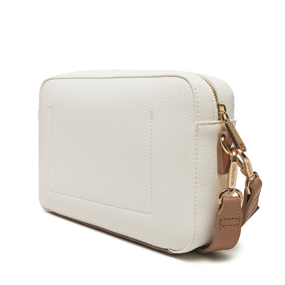 Borsa Donna a Spalla e Tracolla VALENTINO BAGS linea Alexia Colore Bianco - Cuoio Chiusa con Zip