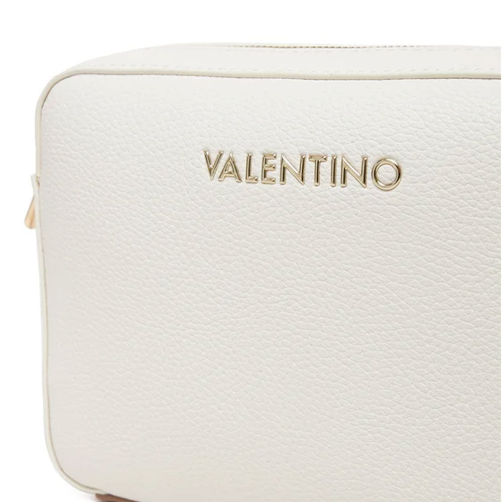 Borsa Donna a Spalla e Tracolla VALENTINO BAGS linea Alexia Colore Bianco - Cuoio Chiusa con Zip