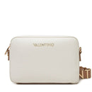 Borsa Donna a Spalla e Tracolla VALENTINO BAGS linea Alexia Colore Bianco - Cuoio Chiusa con Zip