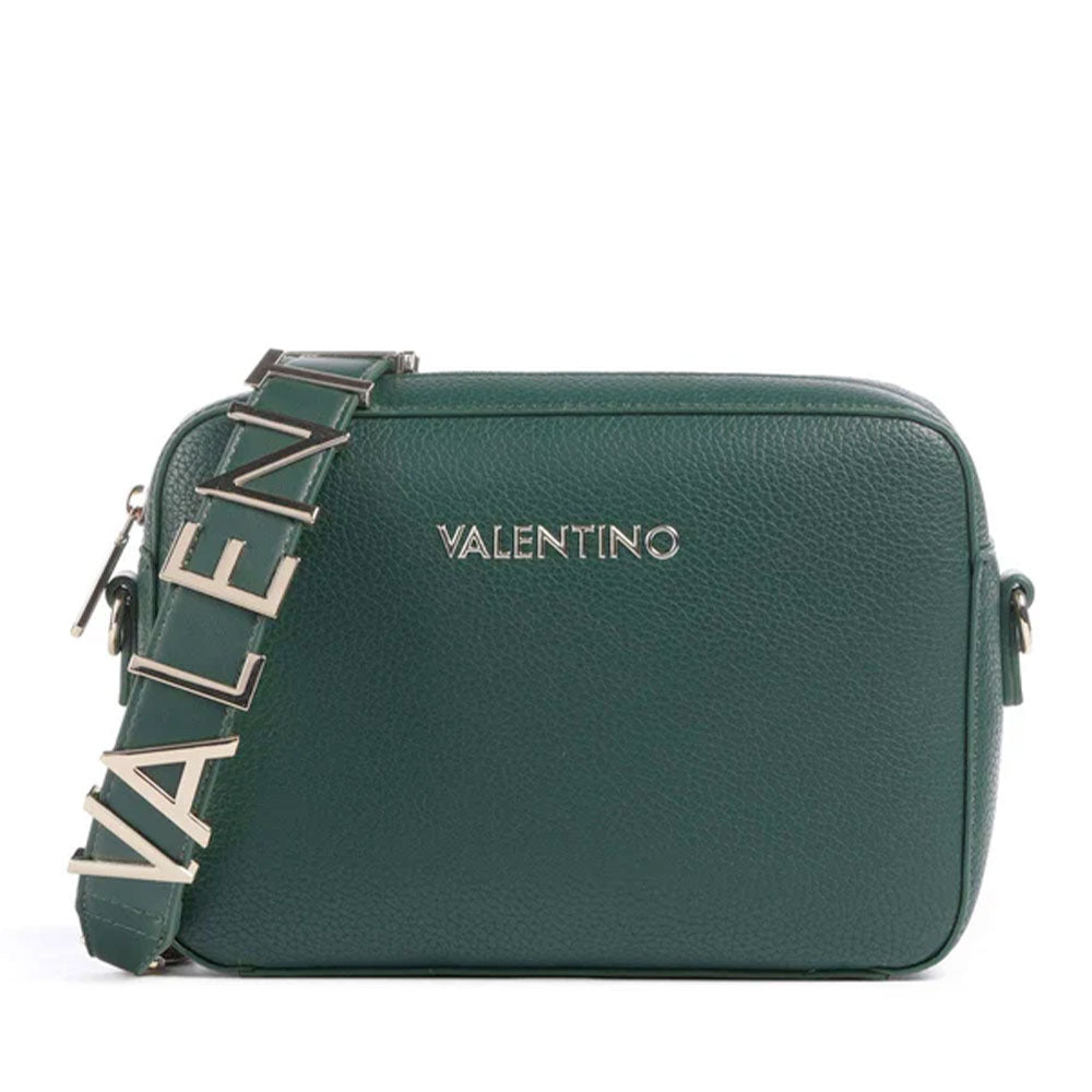 Borsa Donna a Spalla e Tracolla VALENTINO BAGS linea Alexia Colore Bosco Chiusa con Zip
