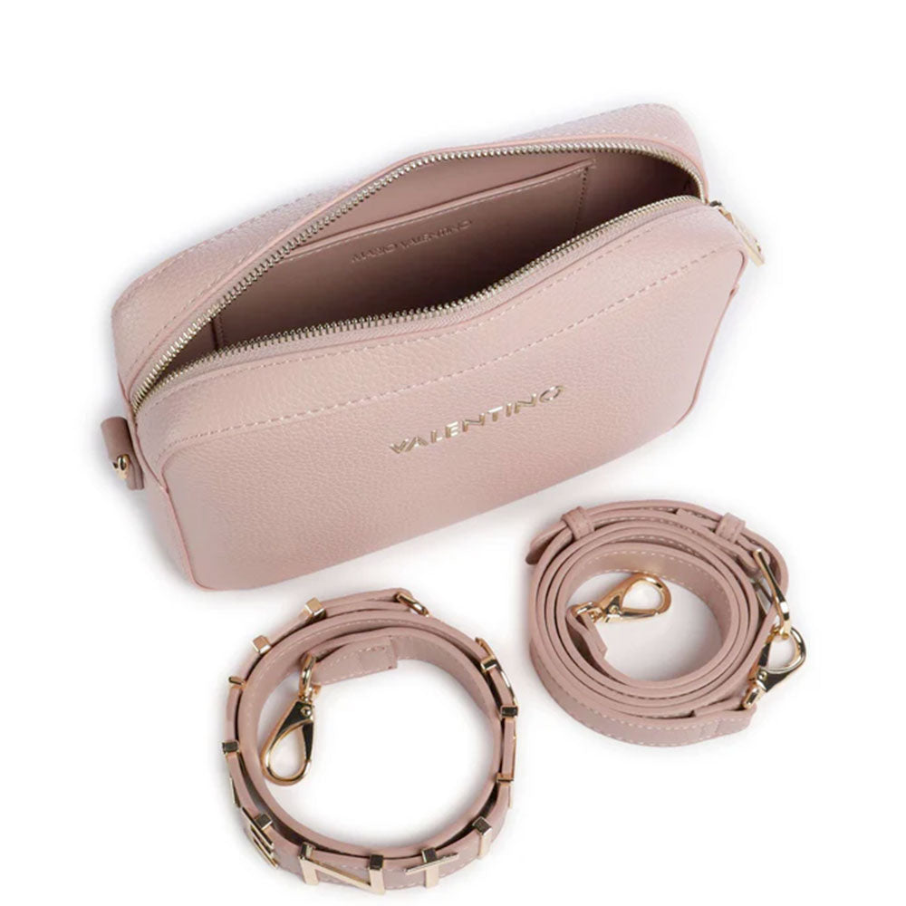 Borsa Donna a Spalla e Tracolla VALENTINO BAGS linea Alexia Colore Cipria Chiusa con Zip