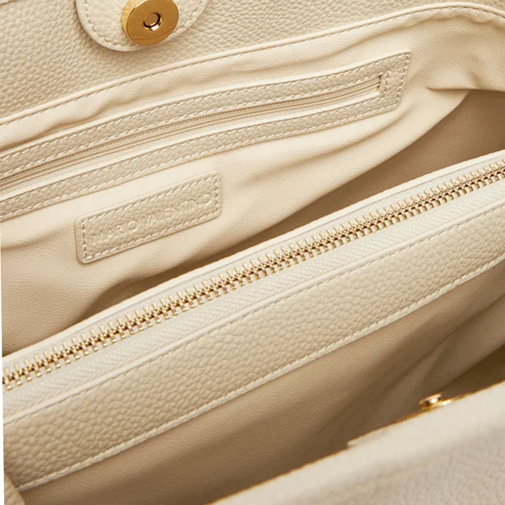 Borsa Donna Shopper a Spalla VALENTINO BAGS linea Brixton Colore Ecru