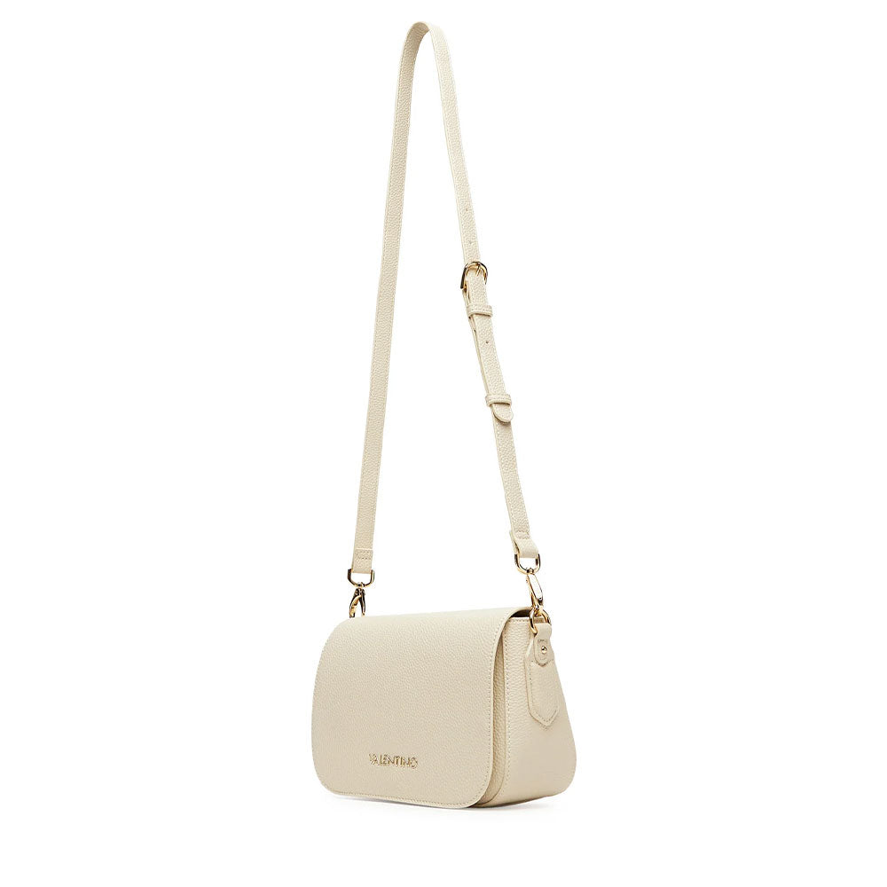 Borsa Donna a Tracolla con Pattina VALENTINO BAGS linea Brixton Colore Ecru