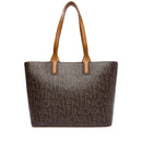 Damen-Schulter-Shopper VALENTINO BAGS Modell Regina Re in Dunkelbraun-Natur