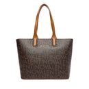 Damen-Schulter-Shopper VALENTINO BAGS Modell Regina Re in Dunkelbraun-Natur