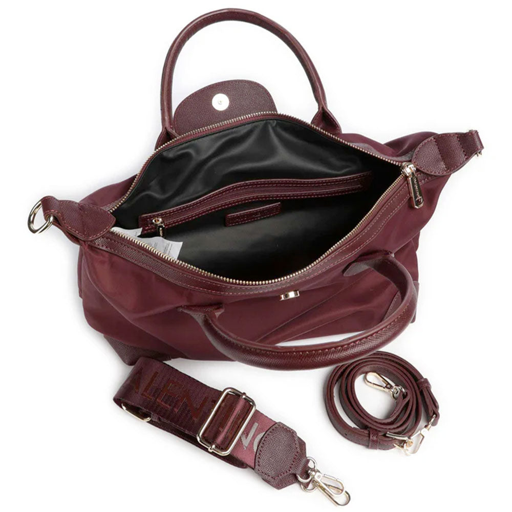 Borsa Donna a Mano con Tracolla in Tessuto VALENTINO BAGS linea Jolly Re Colore Prugna