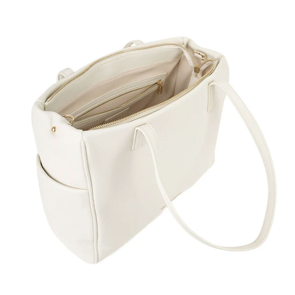 Women's Ecru Shoulder Tote Bag VALENTINO BAGS Doris Re