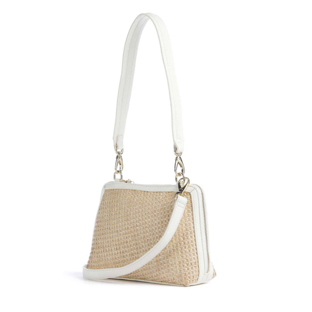 Borsa Donna a Spalla VALENTINO BAGS linea Demetra Colore Naturale - Bianco