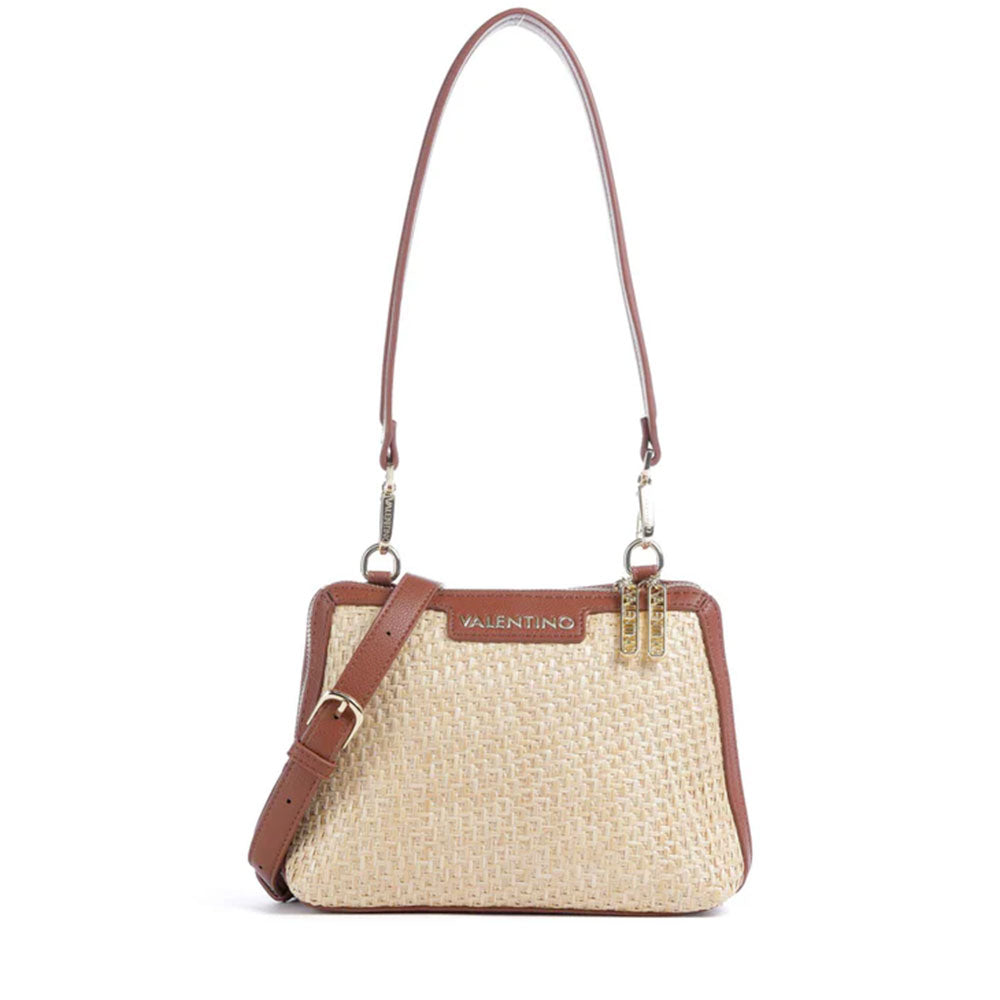 Borsa Donna a Spalla VALENTINO BAGS linea Demetra Colore Naturale - Cuoio