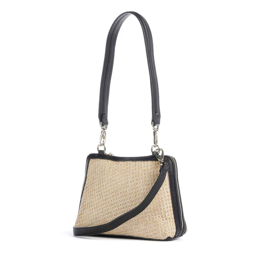 Borsa Donna a Spalla VALENTINO BAGS linea Demetra Colore Naturale - Nero