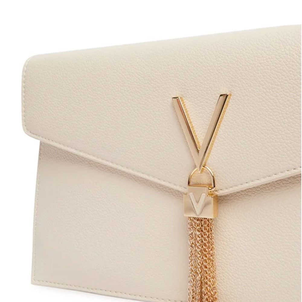 Borsa Donna Piatta a Tracolla VALENTINO BAGS linea Luxe Colore Ecru