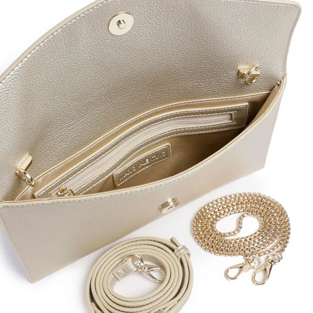 Women's Flat Crossbody Bag VALENTINO BAGS Luxe in Gold