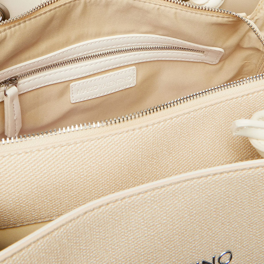 Borsa Donna a Mano VALENTINO BAGS linea Alexia Summer Colore Naturale - Bianco