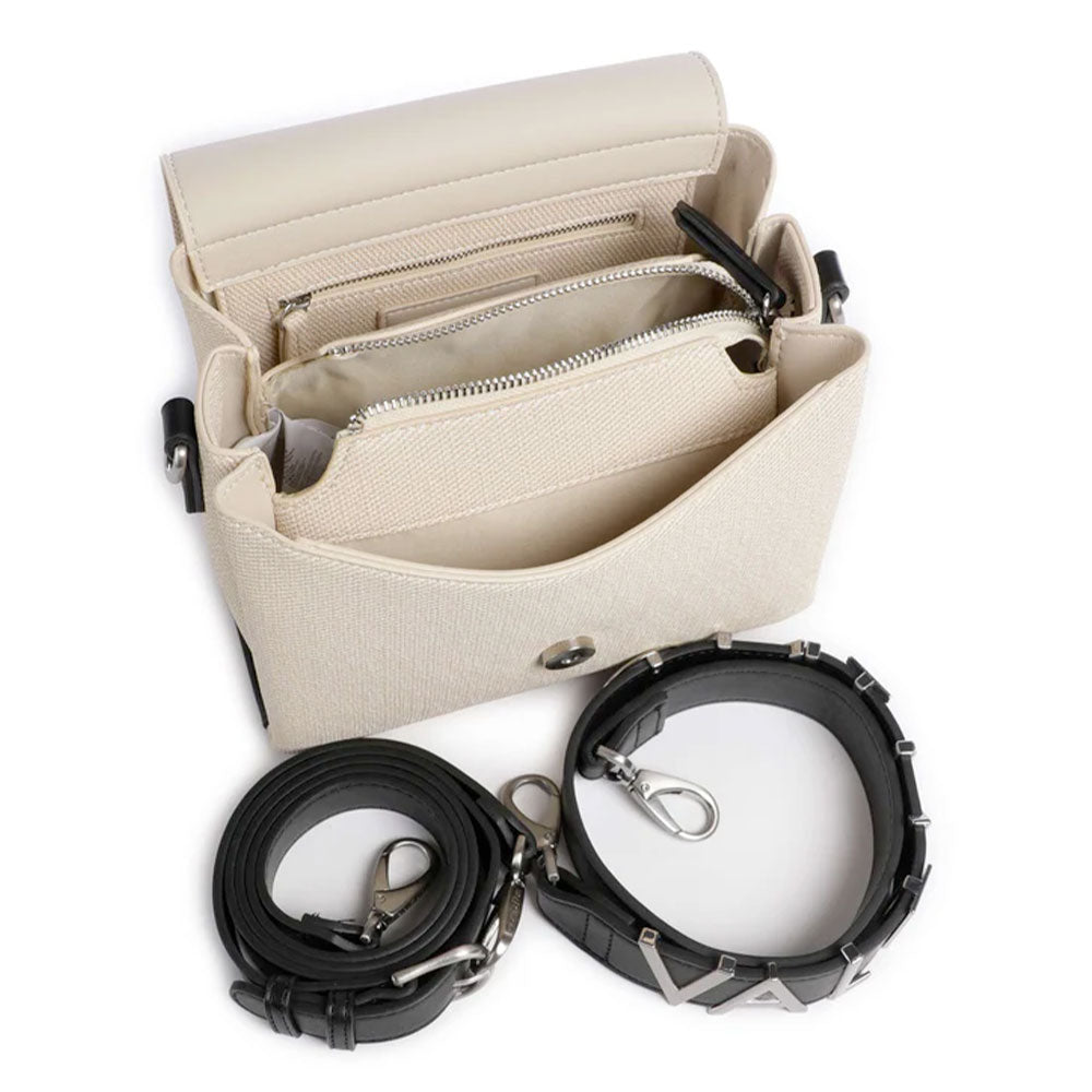 Borsa Donna a Tracolla VALENTINO BAGS linea Alexia Summer Colore Naturale- Nero